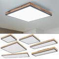 Deckenlampe Deckenleuchte Wohnzimmerleuchte Panel Holzoptik Alu graphit LED 