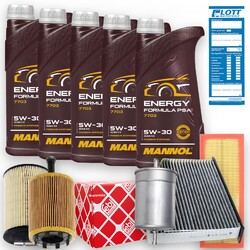 Febi Filter Set 5L Mannol Energy Formula PSA 5W-30 passend für Opel Combo Fiat