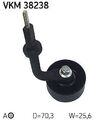 SKF VKM 38238 Spannrolle, Keilrippenriemen für BMW LAND ROVER MG OPEL ROVER