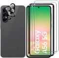 2X 3D Schutzglas ( Display + Kamera ) für Samsung Galaxy A56 5G Panzerfolie Full