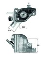 MAHLE (TI 5 92) Thermostat, Kühlmittel für OPEL SAAB SKODA