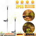 2 Stück LED Solar Feuerwerk Licht Solarlampe außen Garten Deko Leuchte Stecker