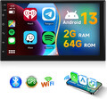 2+64GB 7" Android 13 Autoradio mit Carplay GPS NAVI Wifi USB BT MP5 Double 2Din