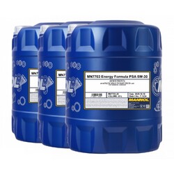 MANNOL 7703 Energy Formula PSA SAE 5W-30 Motoröl PSA B71 2290, 3x20 Liter