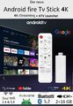 2025 Android 14 Fire Tv Stick Box 4K 2 Wifi BT-Sprachfernbedienung YouTube Apps+