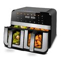 Heißluftfritteuse 9L XXL, 8 Programme, Dual Zone, Öl-frei, Touchscreen, 1800W