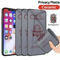 For iPhone 15 14 13 Pro  XR Privacy Anti-Spy Ceramic Tempered Glass Protector