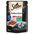 Sheba Selection in Sauce mit Lachs und Seelachs MSC 24x85 g, NEU