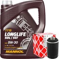 FEBI BILSTEIN ÖLFILTER + 5L 5W-30 MANNOL LONGLIFE MOTORÖL 504.00 507.00 5W30 ÖL
