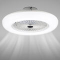 80W Deckenventilator Lüfter LED mit Fernbedienung Smart-LED-Deckenleuchte