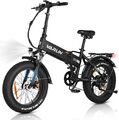 20 Zoll Klapprad Fat Tire Elektrofahrrad 25 km/h E-Bike Pedelec Shimano 7-Gang