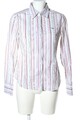 ESPRIT Langarm-Bluse Damen Bluse Gr. DE 38 weiß-pink-türkis Business-Look
