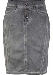 Neu Rock im Used-Look Gr. 38 Rauchgrau Damenrock Baumwoll-Rock Skirt