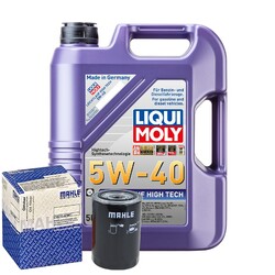 Motoröl 5W40 LIQUI MOLY High Tech 5L+MAHLE Ölfilter