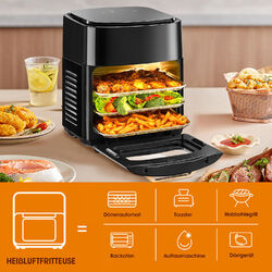 Heißluftfritteuse 15L Backofen Dörrautomat Grill Heissluftfritteuse Air Fryer NE