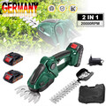 2 IN1 AKKU HECKENSCHERE STRAUCHSCHERE GARTENSCHERE GRASSCHERE RASENSCHERE +2AKKU