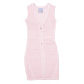 Herve Leger geripptes Bodycon-Kleid rosa ärmellos kurz Damen UK 4