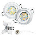 LED Einbaustrahler Set aus Rahmen Leuchtmittel Fassung GU10 230V SMD 4W