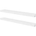 2er Set MDF Hängeregal Wandregal Wandboard Wandkonsole Bücher / DVD-Regal Weiß