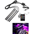 48/72 LEDs Atmosphäre Licht Auto Streifen Fußraumbeleuchtung Musik Kontrolle