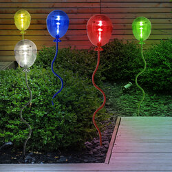 Solarlampe Außenleuchte Gartenlampe LED Luftballon Deko Balkon H 60 cm 5er Set