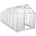 ZELSIUS Gewächshaus mit Stahlfundament Alu Treibhaus Aluminium 13,7 m³