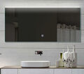 Design LED Beleuchtung Badezimmer Wand Hänge hängend Licht spiegel Touch 150x70