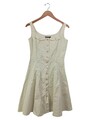 Marc Cain Trägerkleid Damen Beige Baumwolle Leinen Gr. 38