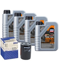 Motoröl 5W30 LIQUI MOLY Top Tec 4200 4L+MAHLE Ölfilter