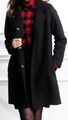 ALBA MODA Dame Longjacke Übergangs-Mantel Kochwollqualität schwarz Gr 40 NEU HB5