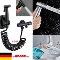 Edelstahl Hand Duschkopf WC Intim Hygiene Dusche Bad Set Bidet Brause mit Halter