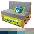Pillows24 Palettenkissen 2-teiliges Set aus Cordstoff Sitzkissen & Rückenkissen