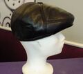 Schiebermütze Herren Echte Ledermütze  Flatcap  Nackenschutz Gr,M,L,XL,XXL NEU