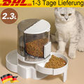 Wasser und Futterspender Katzen Futterautomat Wasserspender Hunde Futterstation