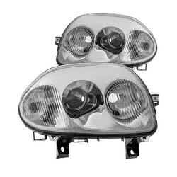 Scheinwerfer Set links & rechts Frontscheinwerfer Halogen H7 für Renault Clio II