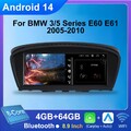 8,8" 4+64GB Autoradio Android Carplay für BMW 3/5er E60 E61 E90 CCC GPS NAVI SWC