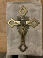 Wandkreuz aus Messing Kreuz zum Aufhängen Jesus-Christus Top Zustand