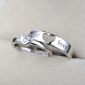 2 Partnerringe Herz Silber 925 Ring Trauringe Freundschaftsringe