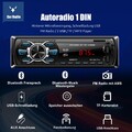Autoradio 1 Din mit 6.9 Zoll Bildschirm Android 14 mit Apple CarPlay 4+64G DAB