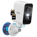 ieGeek 300° Überwachungskamera Außen/Innen Akku 2K WLAN Kamera Farb-Nachtsicht