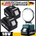 Für Makita Akku 18V 6000mAh BL1860B BL1850B BL1830B BL1860/ 8AH & Arbeitsleuchte