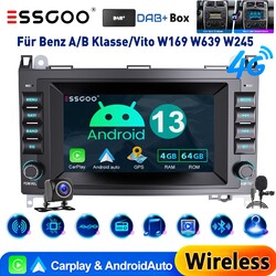 4+64G LTE DAB+ Autoradio Für Mercedes Benz W639 W906 W169 Sprinter Android13 Kam