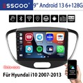 Carplay Für Hyundai i10 2007-2013 6+128GB Android 14 Autoradio GPS Navi 8 Kern