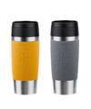 Emsa Travel Mug Classic Thermobecher 0,35 Komfort-Verschluss Dicht Gelb, Grau