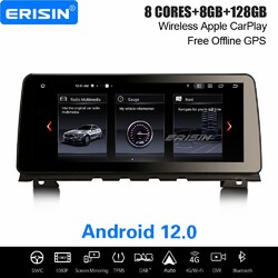 12,3" 8-Kern 128GB Navi Android 13 Autoradio CarPlay DAB+GPS BMW 7er F01/F02 NBT