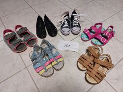 Paket 6 Paar neuwertige Schuhe, Sandalen Gr. 31 Mädchen u.a. Däumling Echtleder