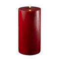 Deluxe Homeart LED Kerze INDOOR Mit Timer Echtwachsspiegel Warmweißes Licht Rot