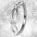GoldDream Gold Ring Zirkonia Ranke Gr.58 333er Weißgold GDR572J58