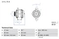 Lichtmaschine Generator Lima BOSCH 0 986 049 081 +124.16€ Pfand für FIAT LANCIA