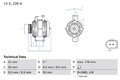 Lichtmaschine Generator Lima BOSCH 0 986 047 640 +126.83€ Pfand für MERCEDES 350